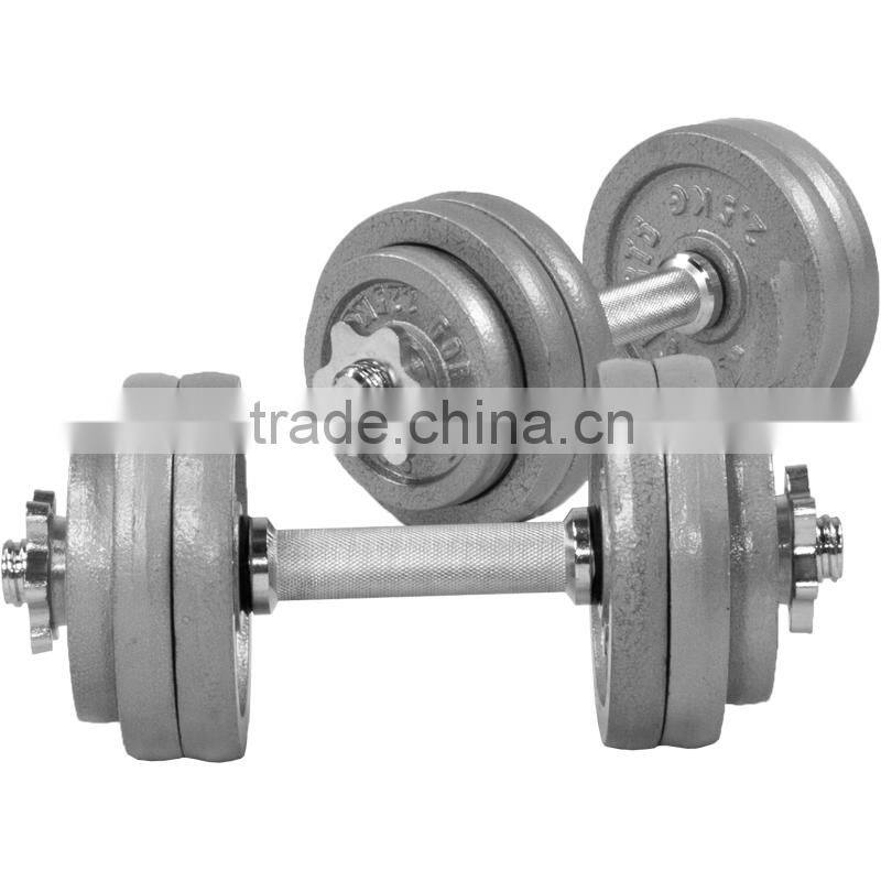 Durable Cast Iron Barbell Set with star collars 100Kg