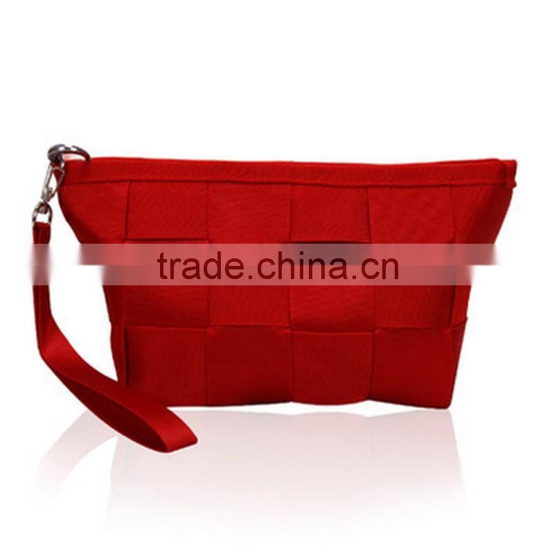 Grid cosmetics bag hand bags travel wash gargle personality makeup cases