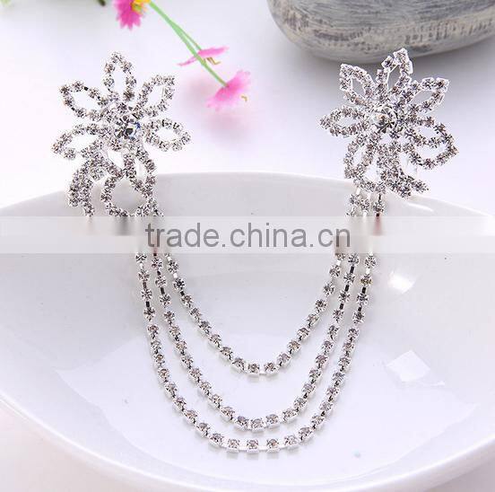 Wholesale custome jewelry Clear Crystal Flower Hair Accessory