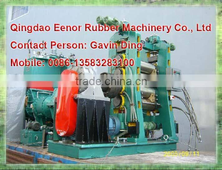 rubber sheet sticking machine/china rubber products making machine/4 rolls rubber calender