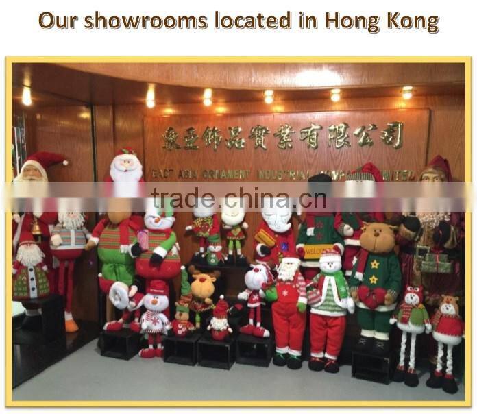 Traditional red and green felt christmas candy bag