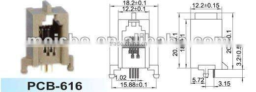 Universal stereo jack pcb mount