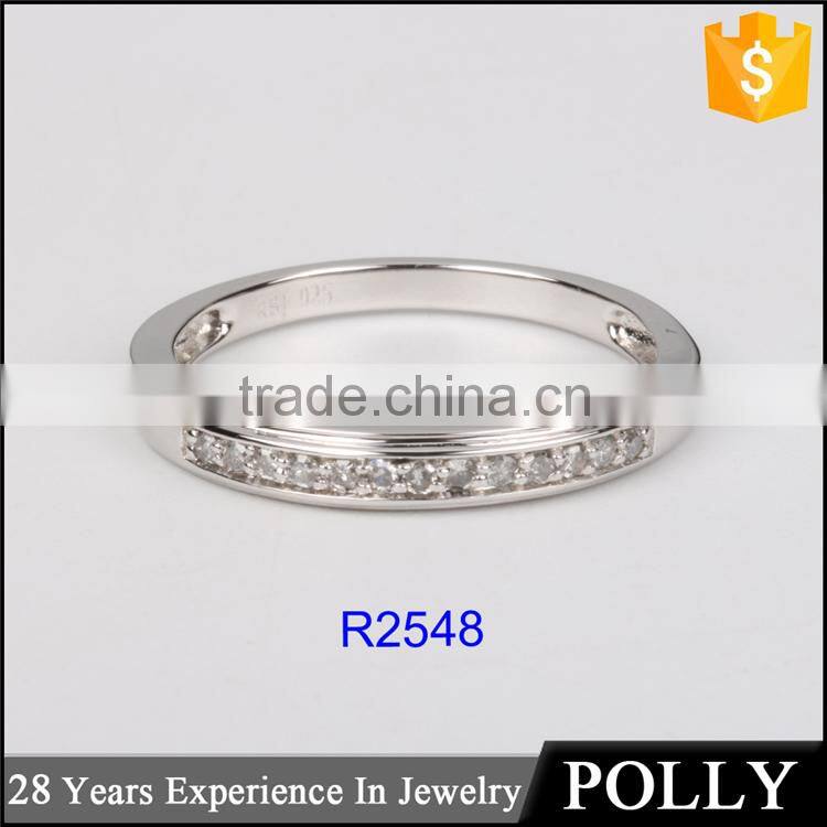 Wholesale white gold cz ring 925 sun silver ring mounting