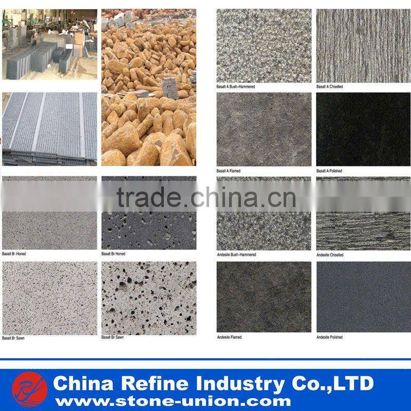 Natural flamed basalt stone