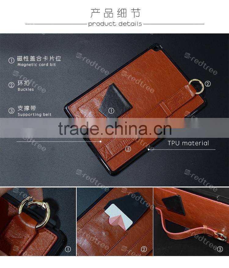 Newest design card holder with ring stand tablet cover for ipad 5