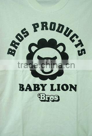 Products Bros Baby Lion Head Unisex Cotton Printed Short Sleeve White Tee Shirt For Summer