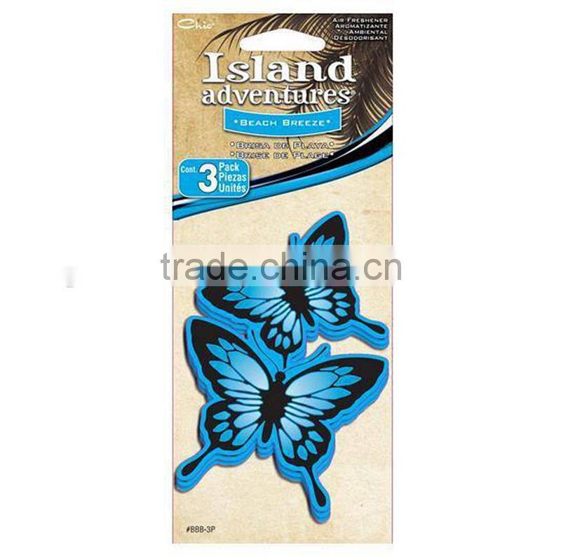 Wholesale butterfly-shaped paper car air freshner for car