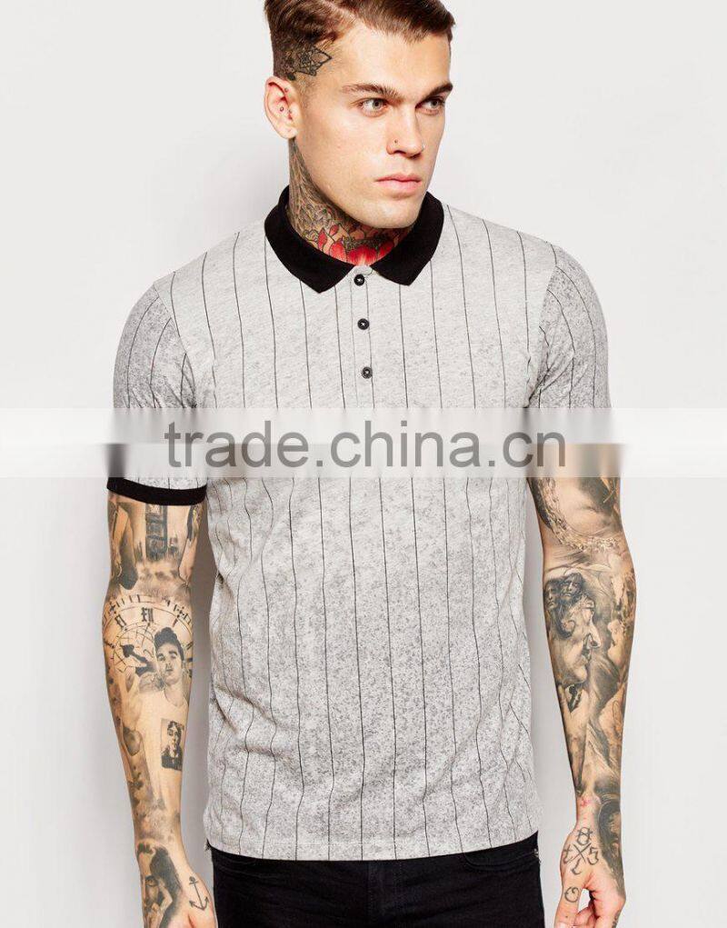 60% Cotton 40% Polyester Polo Shirts In China ,New Design Polo T Shirt Slim Fit Vertical Striped Men'S Polo Shirt