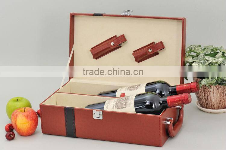 leather wine carry case