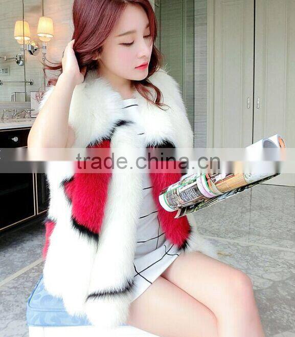 Amazing Design short fur vest / fox fur vest