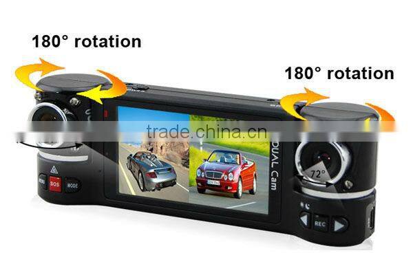 2.7 inch gps g-sensor dual cam car dashboard camera