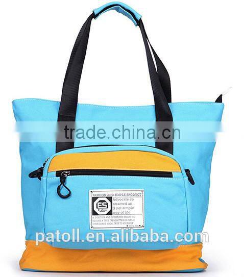 Factory wholesale reusable canvas weekend bag fashion design