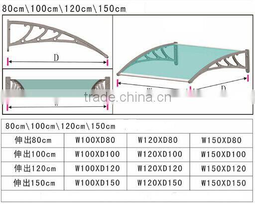 polycarbonate diy door window gazebo canopies awning