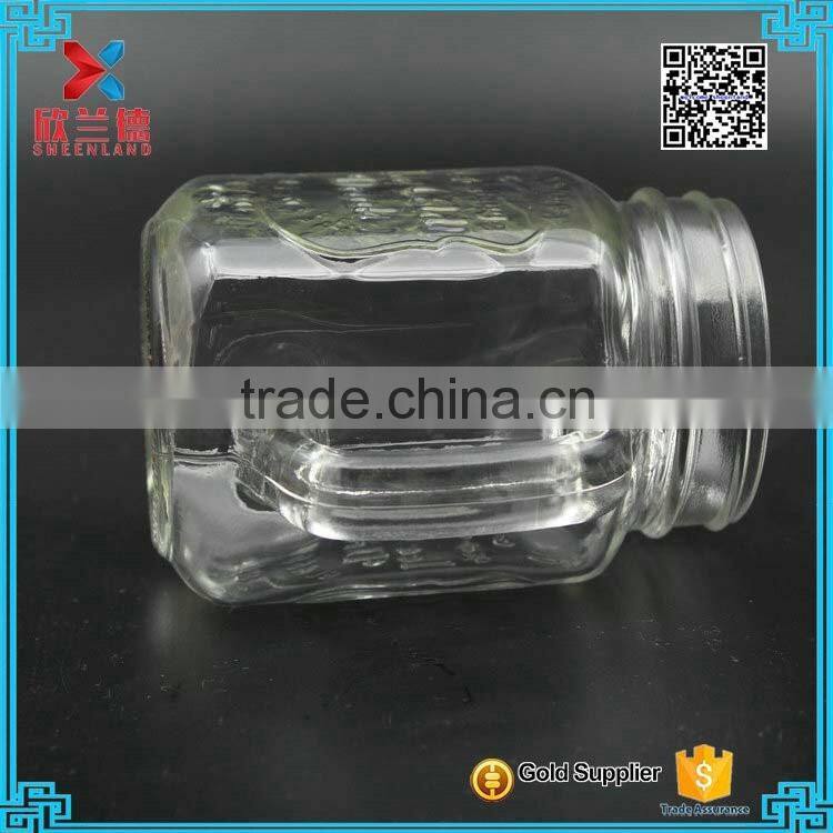wholesale 450ml Eco-friendly Feature Food Use Glass Material Beverage Bottle