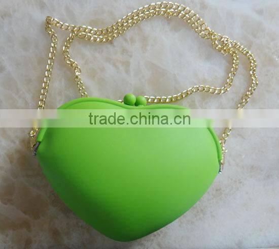 Simple bright colours silicon handbag fashion for women