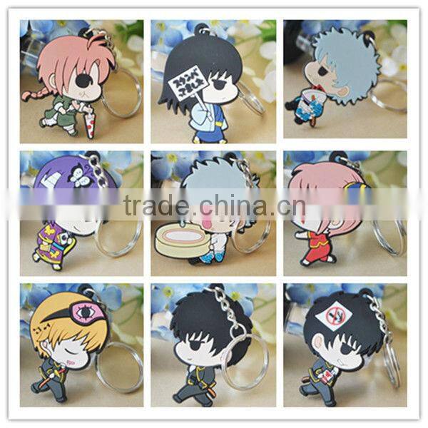 2D/3D soft pvc rubber keyholder/pvc key keychain/ 3D keyring