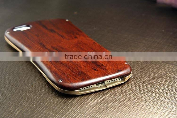 Full bamboo wood luxury high quality phone case ,100% real wood for iphone 6 case ,for iphone 6 carbonized bamboo case