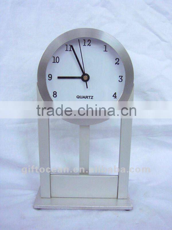 aluminum art metal desk clock,metal art crafts table clock