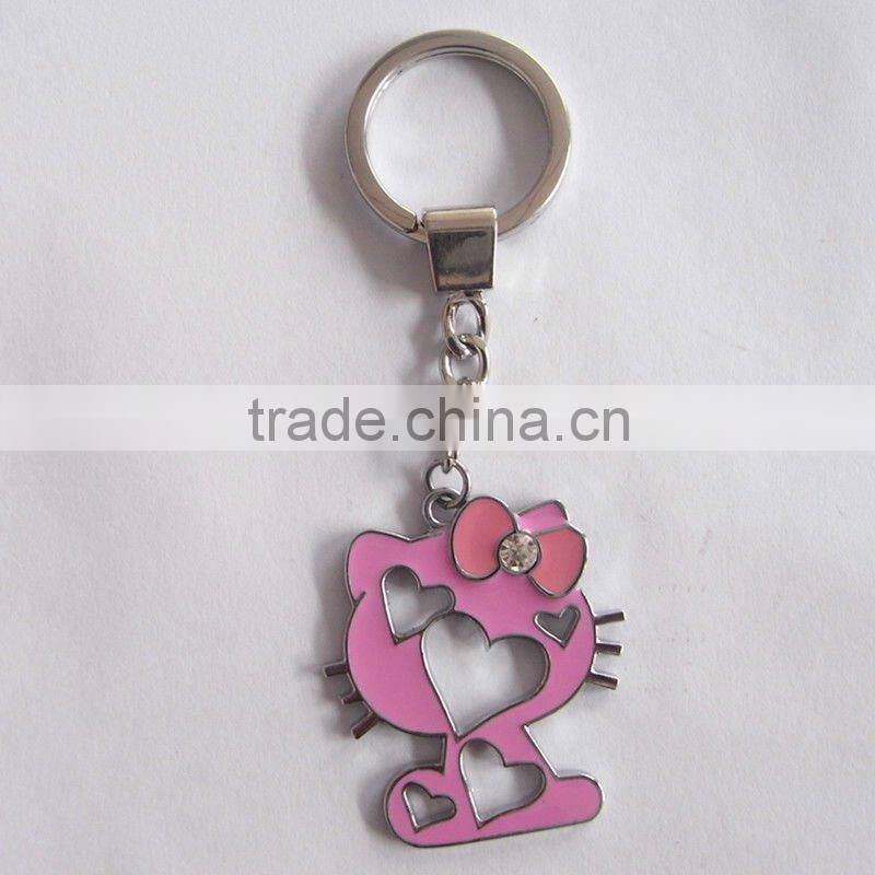 fashion zinc alloy enamel cute animal keychain