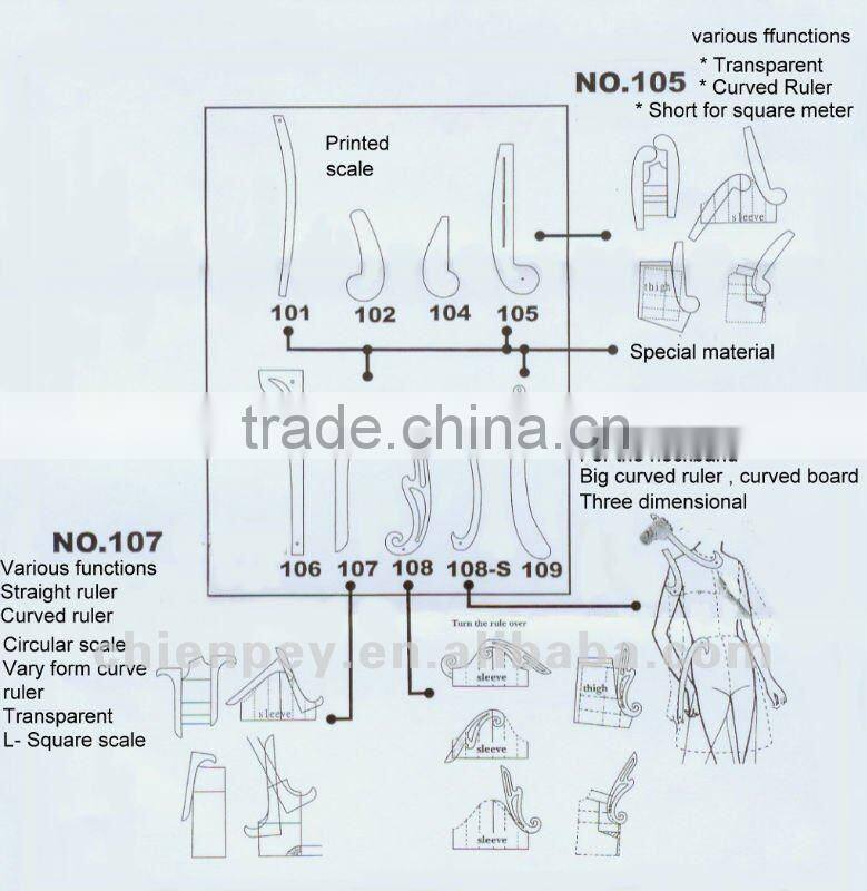 Dressmaking Ruler / French Curve Ruler /Cutting Super-Scale