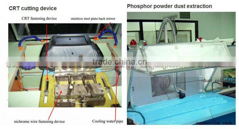 Low cost patent crt cutting machine for TV / computer scraps monitor Recycling