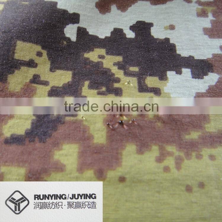 nylon taslan fabric bonded with polar fleece waterproof and breathable camouflage printed