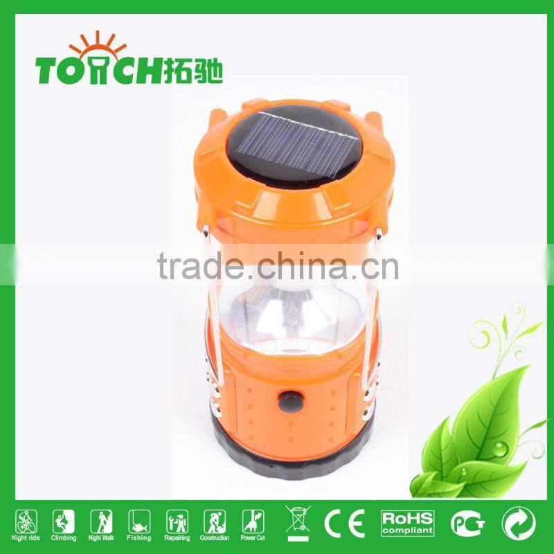 Ball Bulb ABS Plastic Lantern Light Fashion New Design Orange Camping Lamp with Inner Battery and Charger