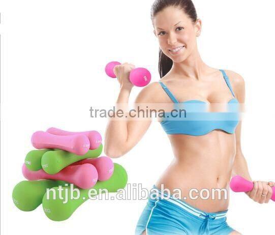 high quality dip plastic gym dumbbell/adjustable dumbbell/rubber dumbber