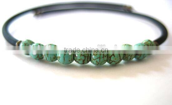 Turquoise Bracelet, Turquoise Stone Cuff Bounce Back Bracelet, Handmade Turquoise Jewelry
