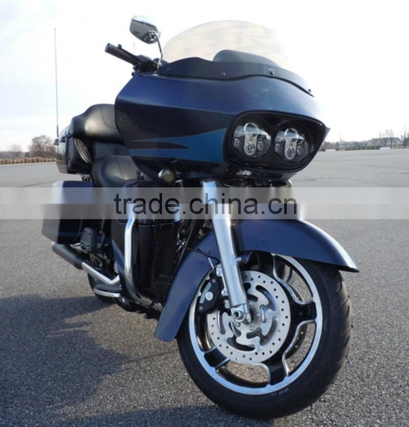 5-3/4" 5.75 inch Dual LED Projection Daymaker Headlight For Harley Road Glide 2004-2013 Street Glide 6 Pcs Bulb