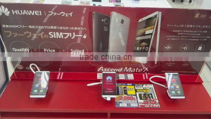 Showhi 2015 new popular mobile phone display stand with alarm G7350