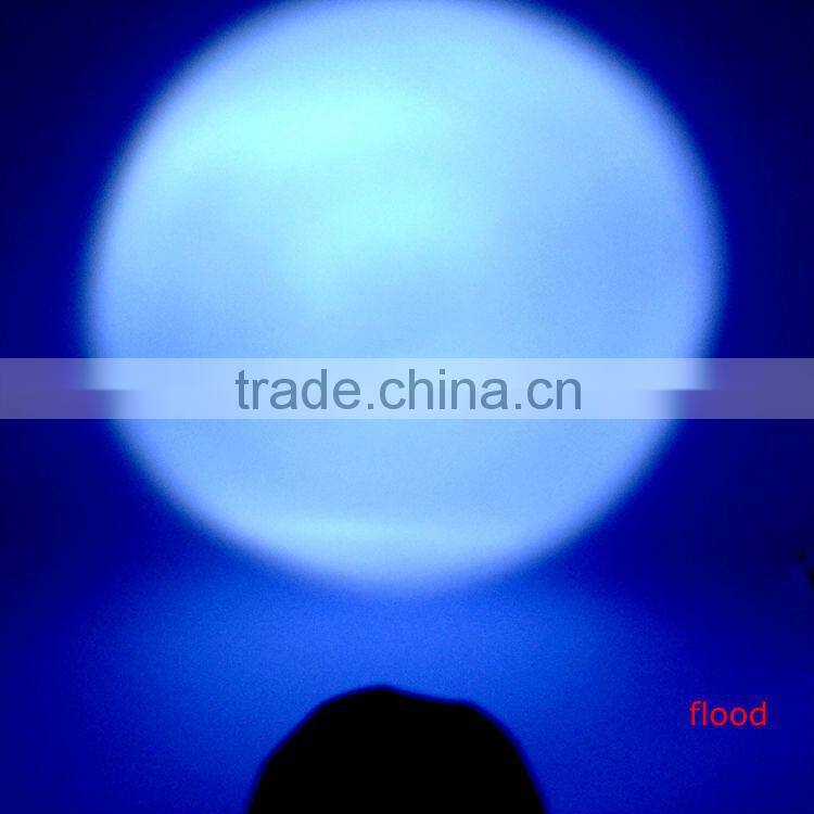 1W powerful led Mechanical zoom in-out flashlight powered by 2D batteries