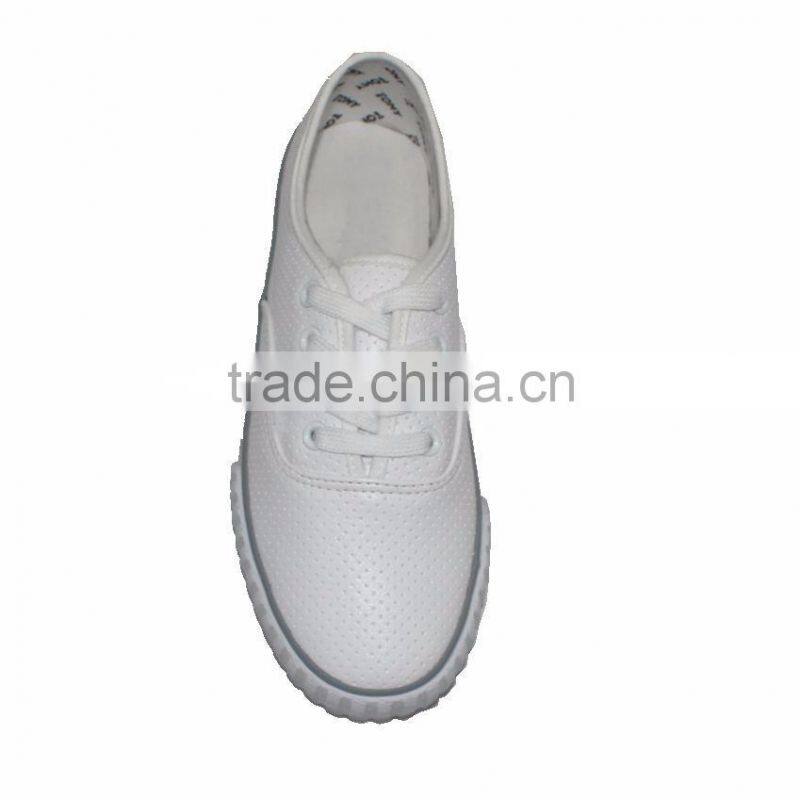 2016 morden designer PU casual lace-up shoes