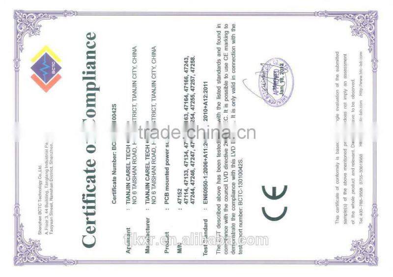 CE, ROHS approved PCB mounted 220V ac 24V dc transformer