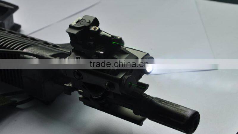 Tactical 550lumen LED light plus green laser sight used for rifle