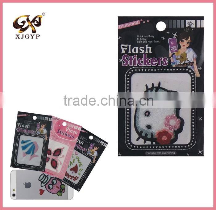 glitter window stickers/decorative gold glitter sticker/glitter french sticker