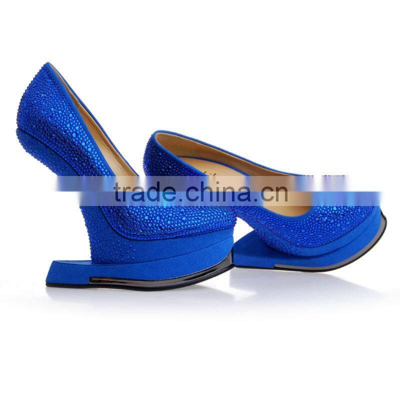 Large high heel women shoes with rivets platform