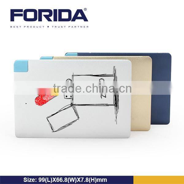 Portable Credit Card Power Bank, Ultra Slim Power Bank for promotion