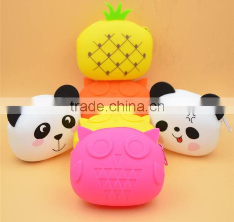 Promotional small cute custom silicone challenge coin wallet