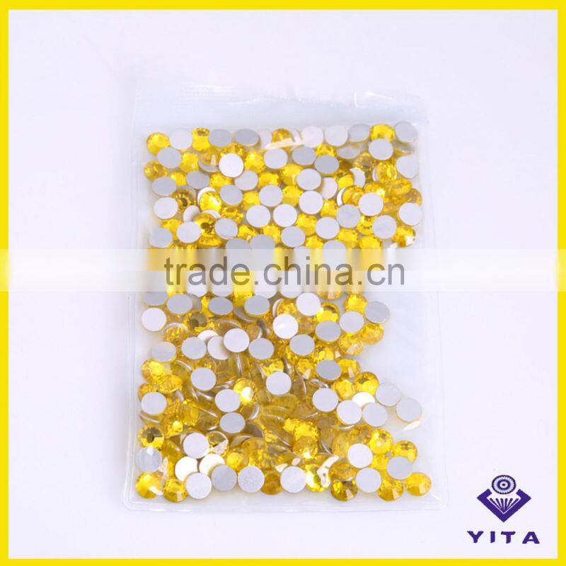Fashion looseflat back rhinestones glass chaton stone design for dress