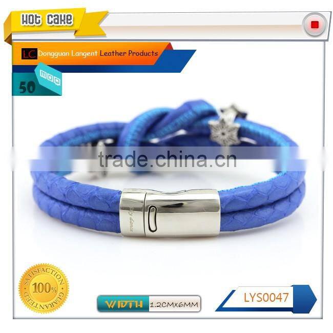 OEM charms womens braclet Real snakeskin leather