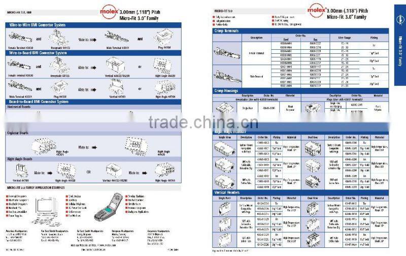 MOLEX 43645-0500 +Lify-0.25/0.5/0.75/1.0/1.5/2.5mm(Crimping+assembly) wiring harness
