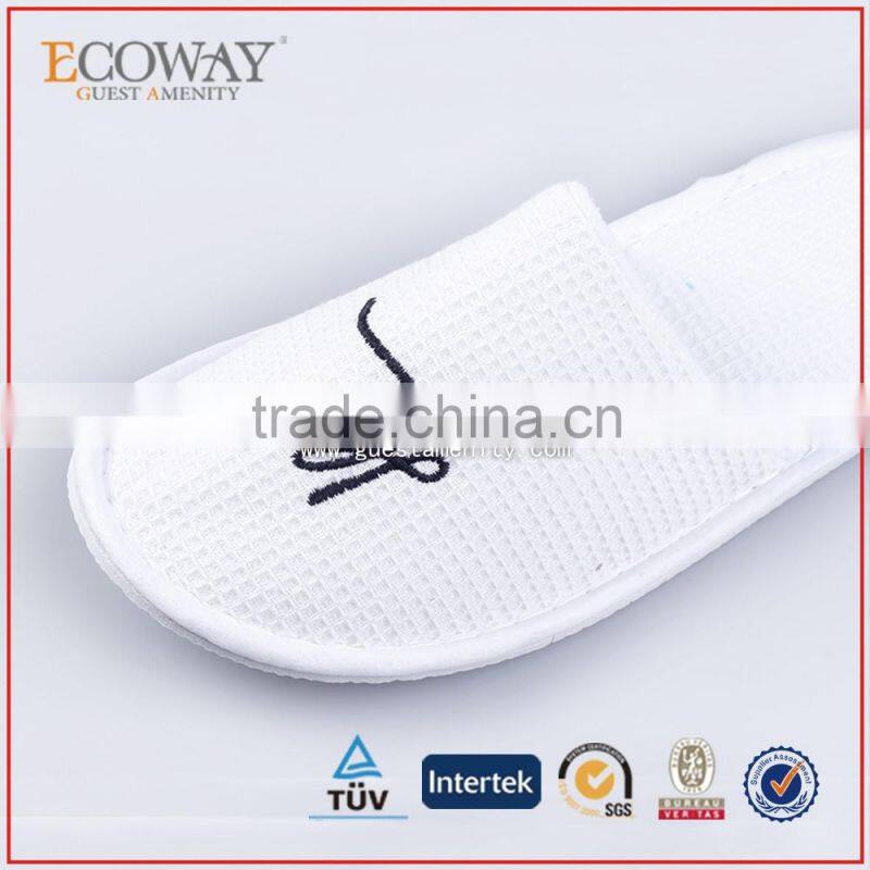 disposable waffle slippers for hotel custom logo ladies bedroom slippers