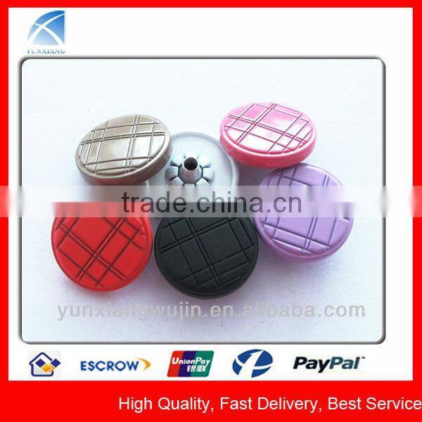 YX1256 Custom Embossed Metal Round Cover Buttons