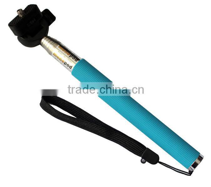 2015 Hot sale selfie stick with bluetooth shutter button selfie stick monopod