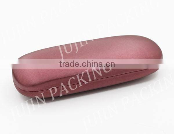 Shiny drawbench leather cover hard iron durable glasses case