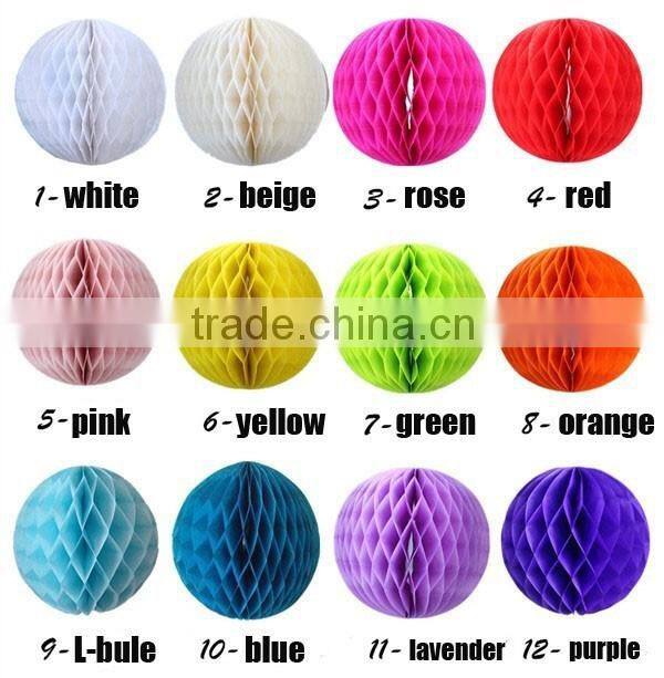 wedding party home decor paper honeycomb ball