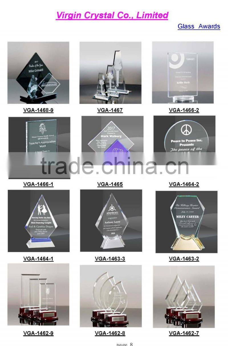 Mini Glass Awards Souvenir With Personal Logo Engraved