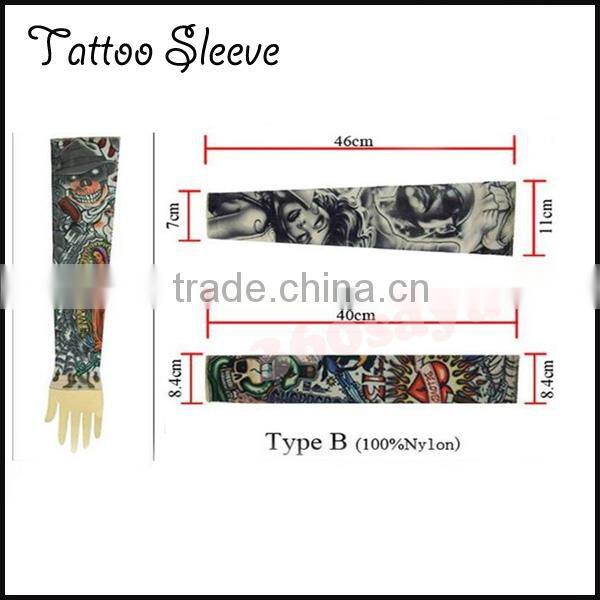 92% nylon and 8% spandex customized logo tattoo sleeves TS 05 Custom