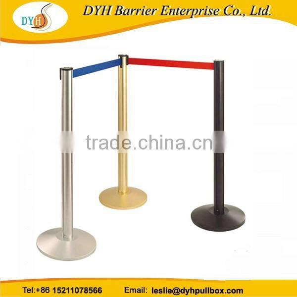 powder coating queue pole for airport insulation retractable barrier